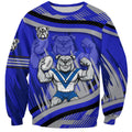 Bulldogs Rugby Mascot Sweatshirt Fierce Athlete Graphic in Sports Style