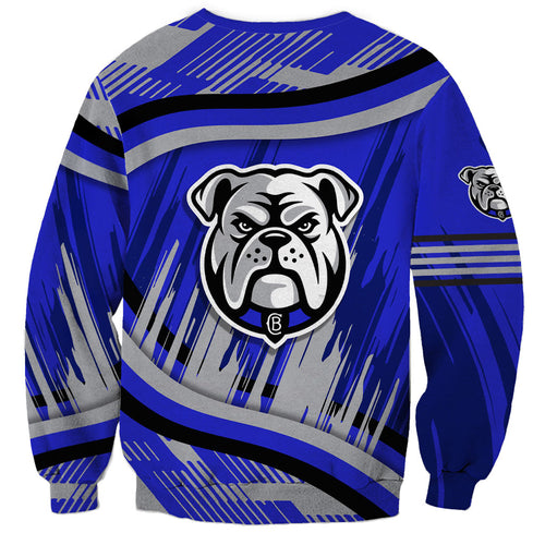 Bulldogs Rugby Mascot Sweatshirt Fierce Athlete Graphic in Sports Style