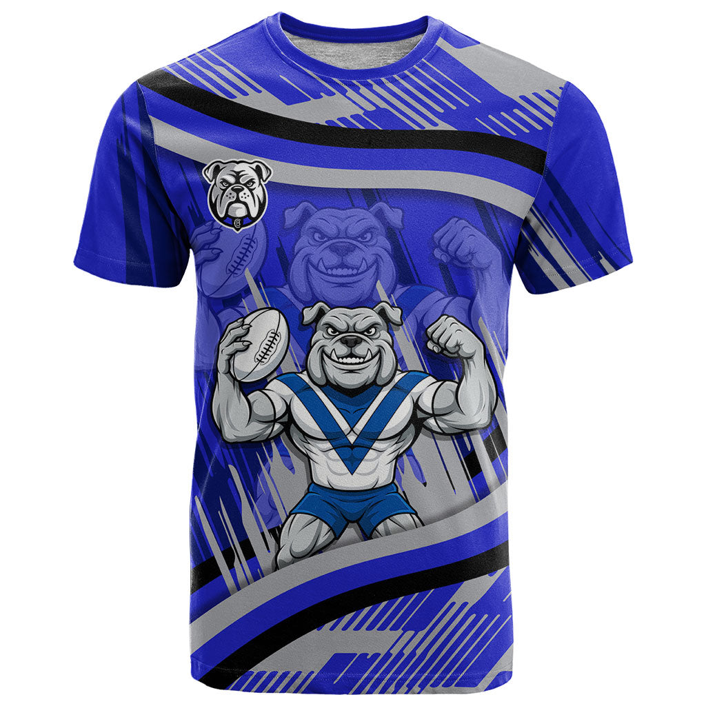 Bulldogs Rugby Mascot T Shirt Fierce Athlete Graphic in Sports Style