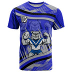 Bulldogs Rugby Mascot T Shirt Fierce Athlete Graphic in Sports Style
