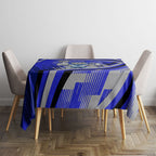 Bulldogs Rugby Mascot Tablecloth Fierce Athlete Graphic in Sports Style