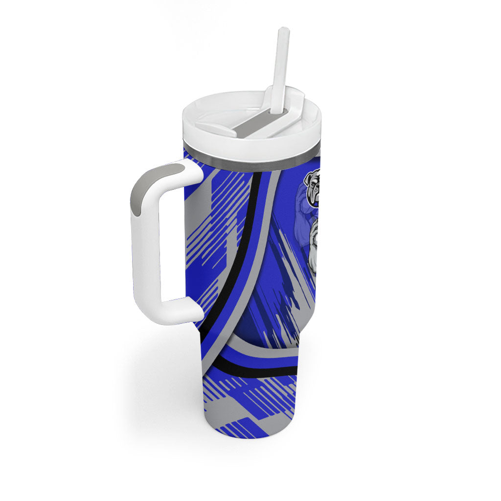 Bulldogs Rugby Mascot Tumbler With Handle Fierce Athlete Graphic in Sports Style