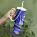 Bulldogs Rugby Mascot Tumbler With Handle Fierce Athlete Graphic in Sports Style