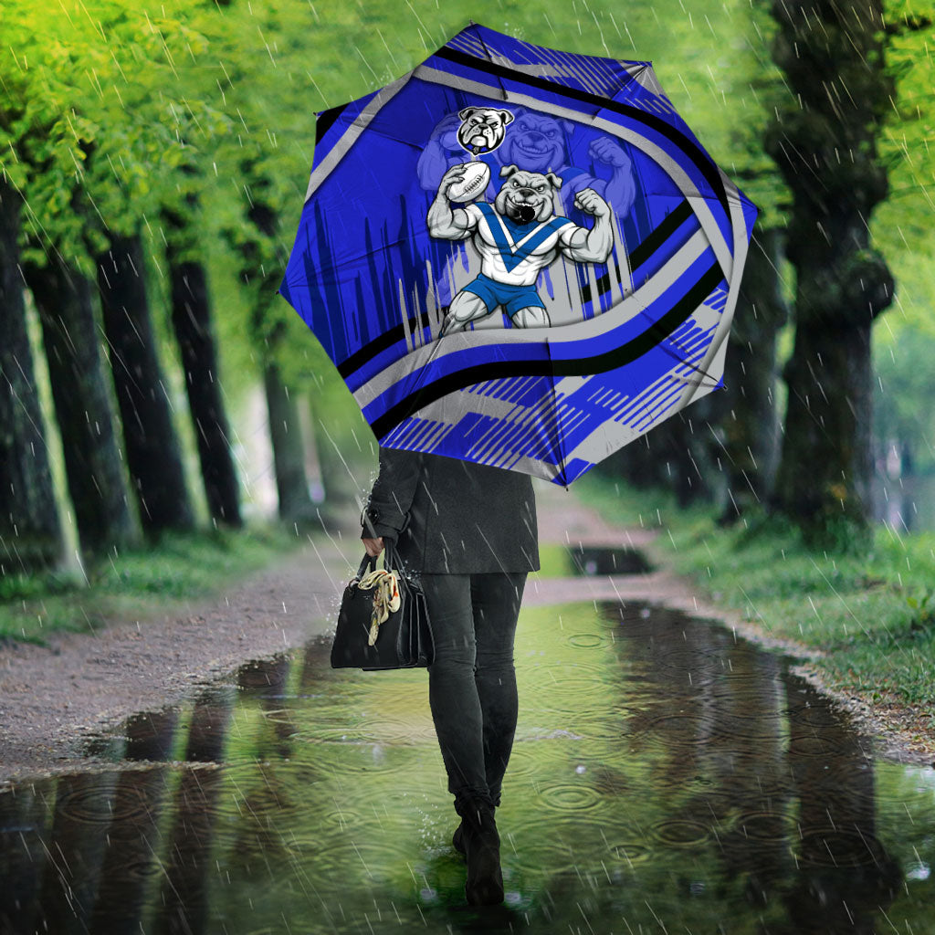 Bulldogs Rugby Mascot Umbrella Fierce Athlete Graphic in Sports Style