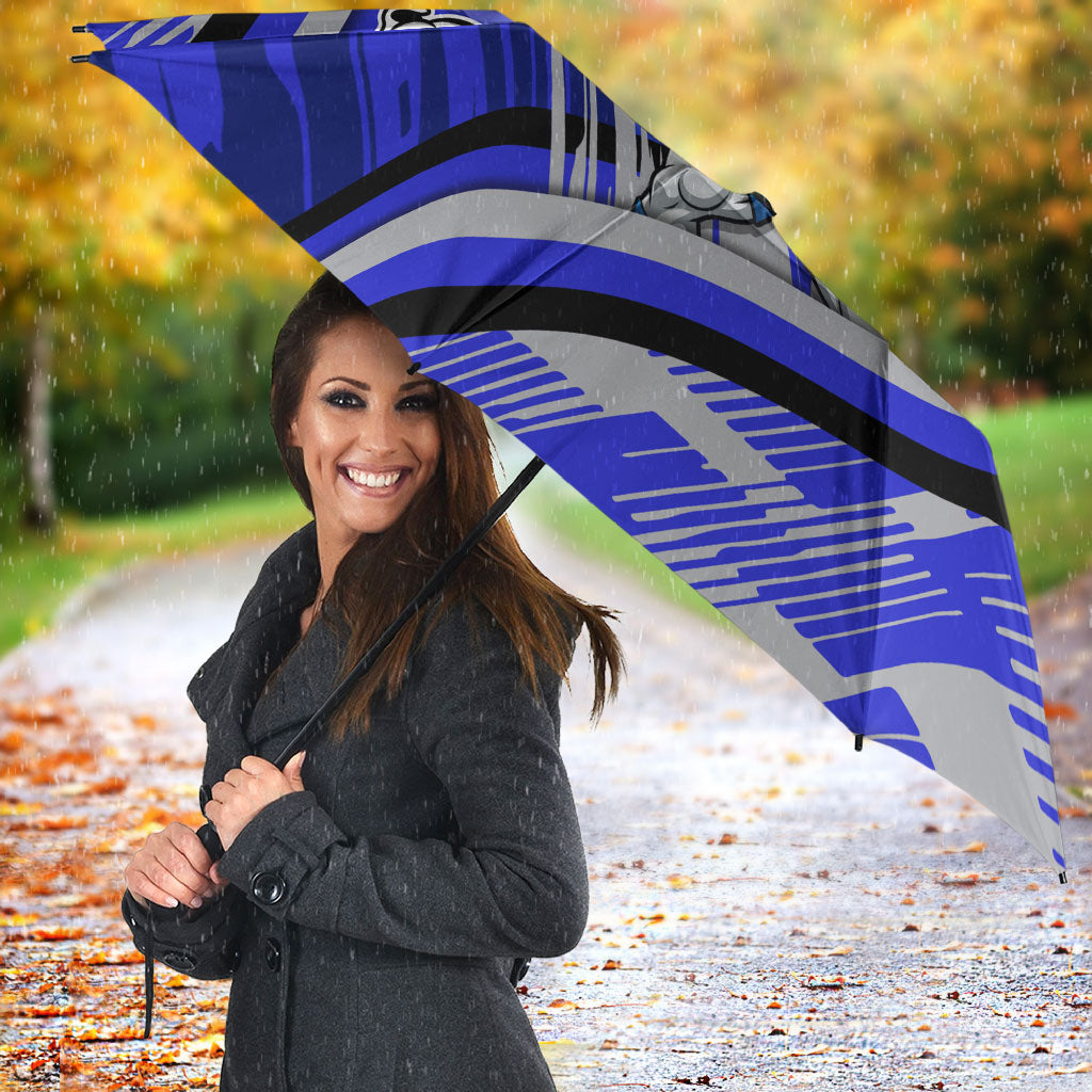 Bulldogs Rugby Mascot Umbrella Fierce Athlete Graphic in Sports Style