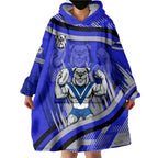 Bulldogs Rugby Mascot Wearable Blanket Hoodie Fierce Athlete Graphic in Sports Style
