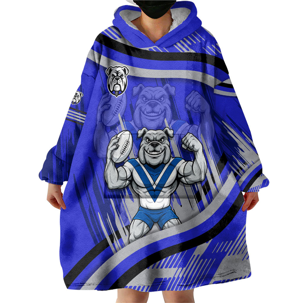 Bulldogs Rugby Mascot Wearable Blanket Hoodie Fierce Athlete Graphic in Sports Style