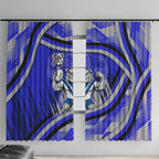 Bulldogs Rugby Mascot Window Curtain Fierce Athlete Graphic in Sports Style