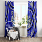 Bulldogs Rugby Mascot Window Curtain Fierce Athlete Graphic in Sports Style