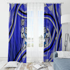 Bulldogs Rugby Mascot Window Curtain Fierce Athlete Graphic in Sports Style