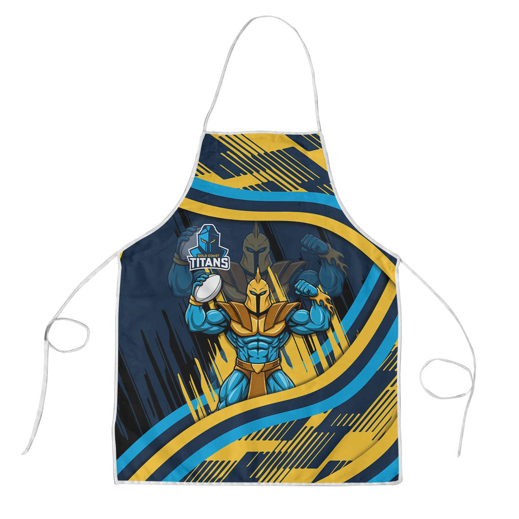 Titans Rugby Mascot Apron Fierce Athlete Graphic in Sports Style