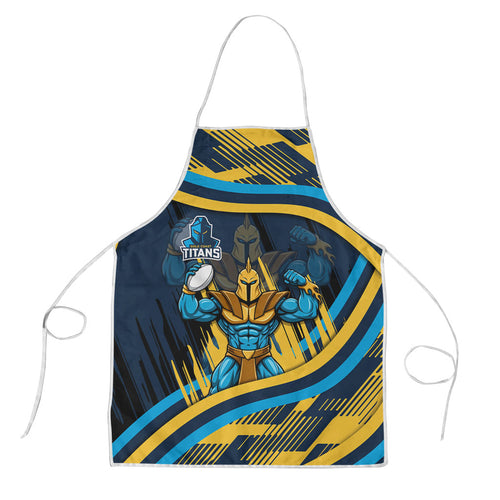 Titans Rugby Mascot Apron Fierce Athlete Graphic in Sports Style