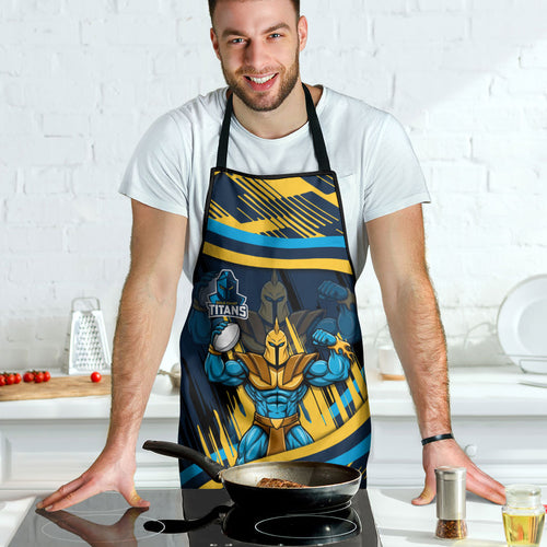 Titans Rugby Mascot Apron Fierce Athlete Graphic in Sports Style