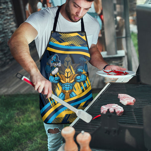 Titans Rugby Mascot Apron Fierce Athlete Graphic in Sports Style
