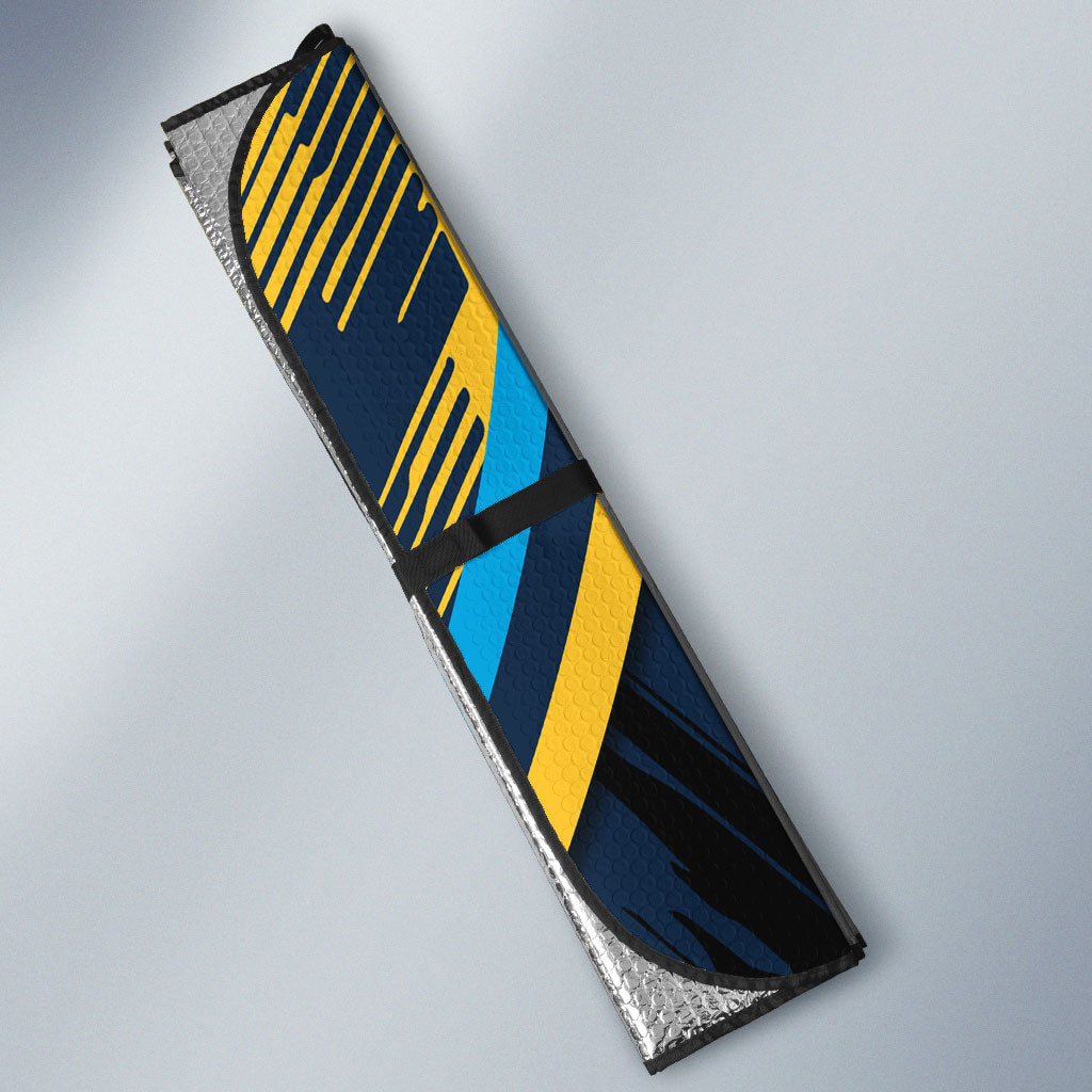 Titans Rugby Mascot Auto Sun Shade Fierce Athlete Graphic in Sports Style
