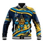 Titans Rugby Mascot Baseball Jacket Fierce Athlete Graphic in Sports Style