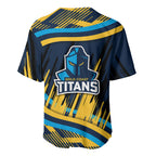 Titans Rugby Mascot Baseball Jersey Fierce Athlete Graphic in Sports Style
