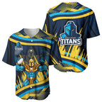 Titans Rugby Mascot Baseball Jersey Fierce Athlete Graphic in Sports Style