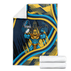 Titans Rugby Mascot Blanket Fierce Athlete Graphic in Sports Style