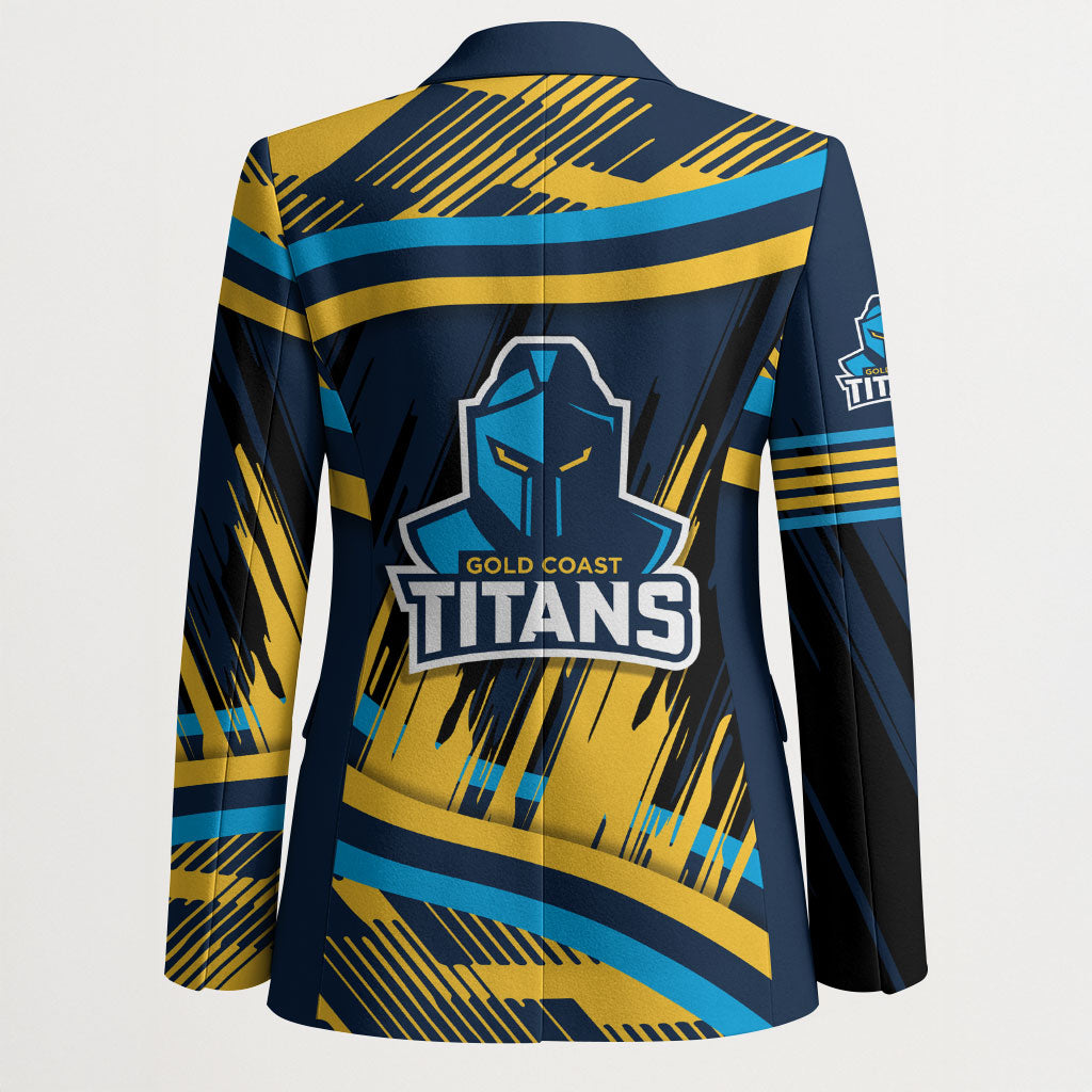 Titans Rugby Mascot Blazer Fierce Athlete Graphic in Sports Style
