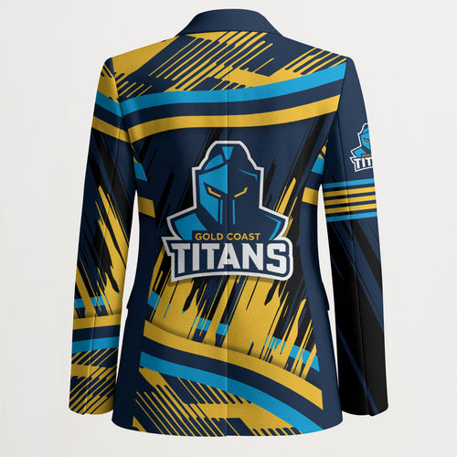 Titans Rugby Mascot Blazer Fierce Athlete Graphic in Sports Style