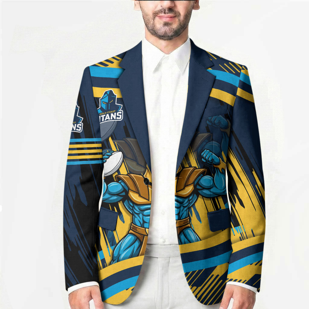 Titans Rugby Mascot Blazer Fierce Athlete Graphic in Sports Style