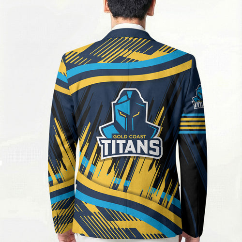 Titans Rugby Mascot Blazer Fierce Athlete Graphic in Sports Style