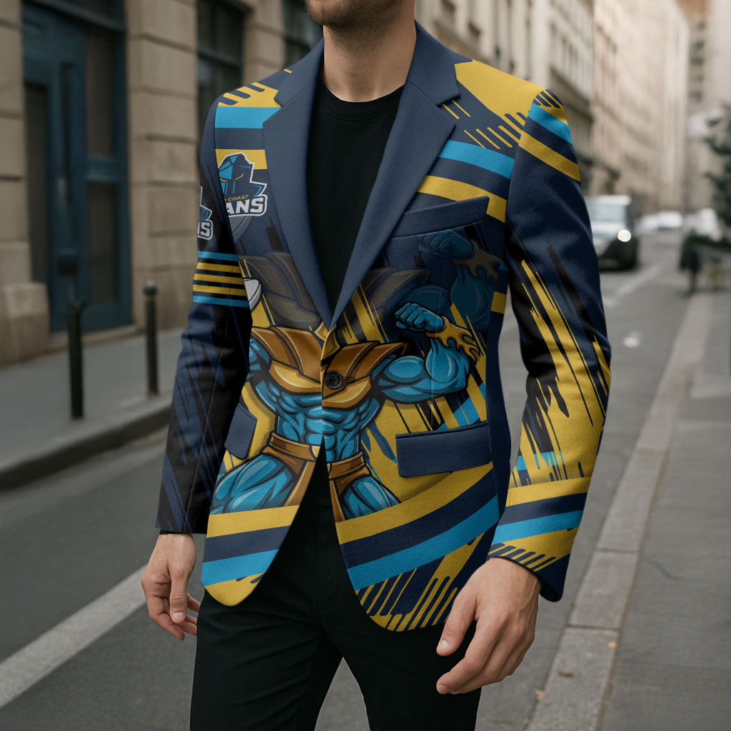 Titans Rugby Mascot Blazer Fierce Athlete Graphic in Sports Style