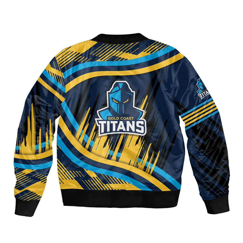 Titans Rugby Mascot Bomber Jacket Fierce Athlete Graphic in Sports Style