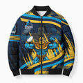 Titans Rugby Mascot Bomber Puffer Jacket Fierce Athlete Graphic in Sports Style