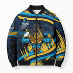 Titans Rugby Mascot Bomber Puffer Jacket Fierce Athlete Graphic in Sports Style