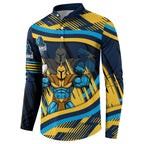 Titans Rugby Mascot Button Sweatshirt Fierce Athlete Graphic in Sports Style