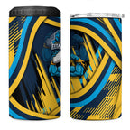 Titans Rugby Mascot 4 in 1 Can Cooler Tumbler Fierce Athlete Graphic in Sports Style