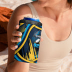 Titans Rugby Mascot 4 in 1 Can Cooler Tumbler Fierce Athlete Graphic in Sports Style