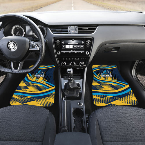 Titans Rugby Mascot Car Mats Fierce Athlete Graphic in Sports Style