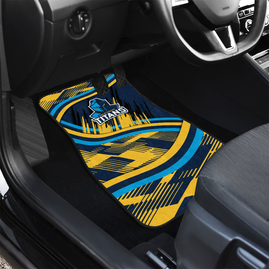 Titans Rugby Mascot Car Mats Fierce Athlete Graphic in Sports Style