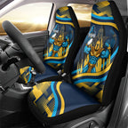 Titans Rugby Mascot Car Seat Cover Fierce Athlete Graphic in Sports Style