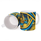 Titans Rugby Mascot Ceramic Mug Fierce Athlete Graphic in Sports Style