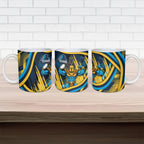 Titans Rugby Mascot Ceramic Mug Fierce Athlete Graphic in Sports Style