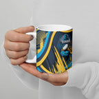 Titans Rugby Mascot Ceramic Mug Fierce Athlete Graphic in Sports Style