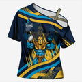 Titans Rugby Mascot Cross Shoulder Shirt Fierce Athlete Graphic in Sports Style