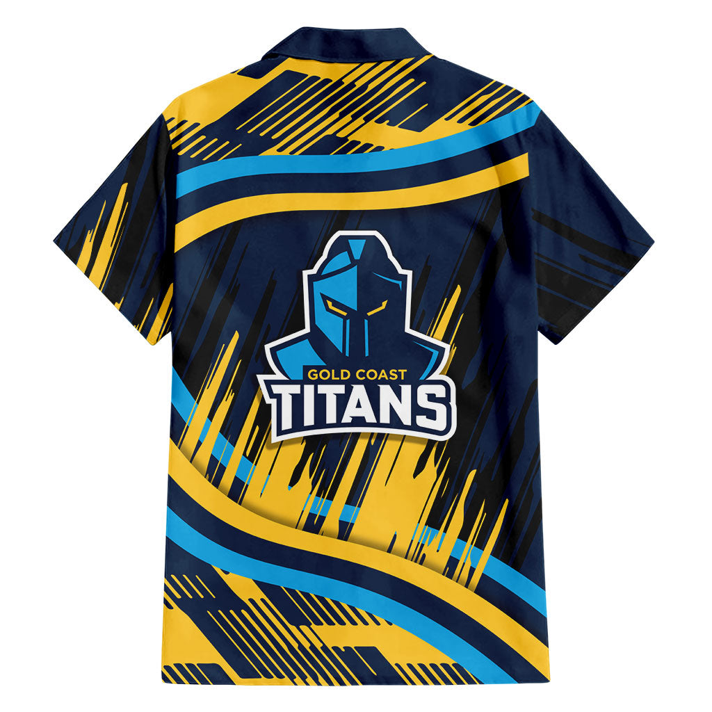 Titans Rugby Mascot Family Matching Off Shoulder Maxi Dress and Hawaiian Shirt Fierce Athlete Graphic in Sports Style