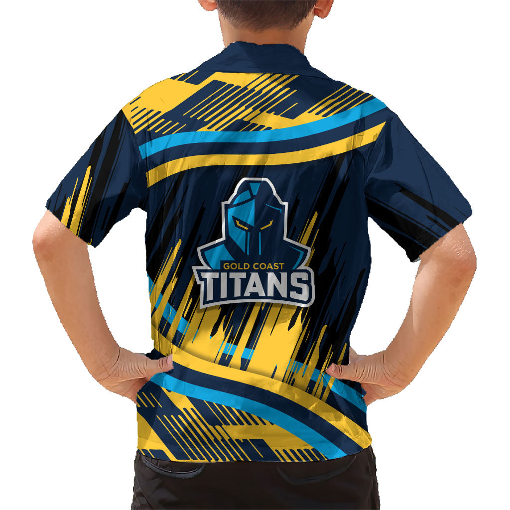 Titans Rugby Mascot Family Matching Short Sleeve Bodycon Dress and Hawaiian Shirt Fierce Athlete Graphic in Sports Style