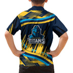 Titans Rugby Mascot Family Matching Tank Maxi Dress and Hawaiian Shirt Fierce Athlete Graphic in Sports Style