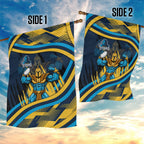 Titans Rugby Mascot Garden Flag Fierce Athlete Graphic in Sports Style