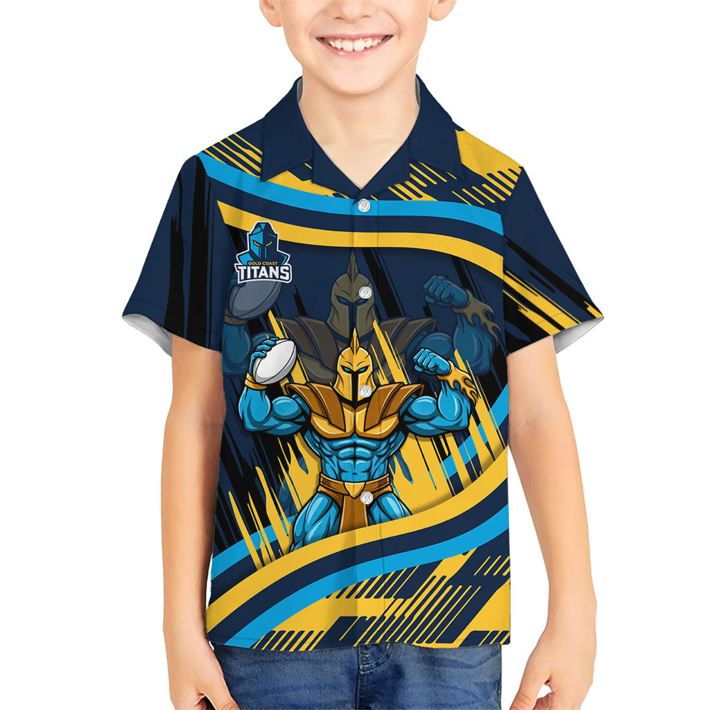 Titans Rugby Mascot Hawaiian Shirt Fierce Athlete Graphic in Sports Style