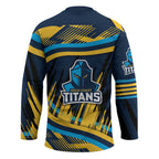 Titans Rugby Mascot Hockey Jersey Fierce Athlete Graphic in Sports Style