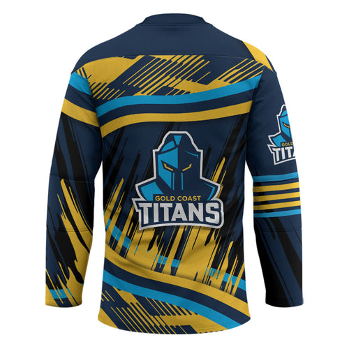 Titans Rugby Mascot Hockey Jersey Fierce Athlete Graphic in Sports Style
