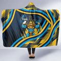 Titans Rugby Mascot Hooded Blanket Fierce Athlete Graphic in Sports Style