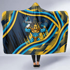Titans Rugby Mascot Hooded Blanket Fierce Athlete Graphic in Sports Style